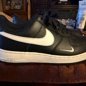 Nike Air Force ones Men's Black and White Sneakers